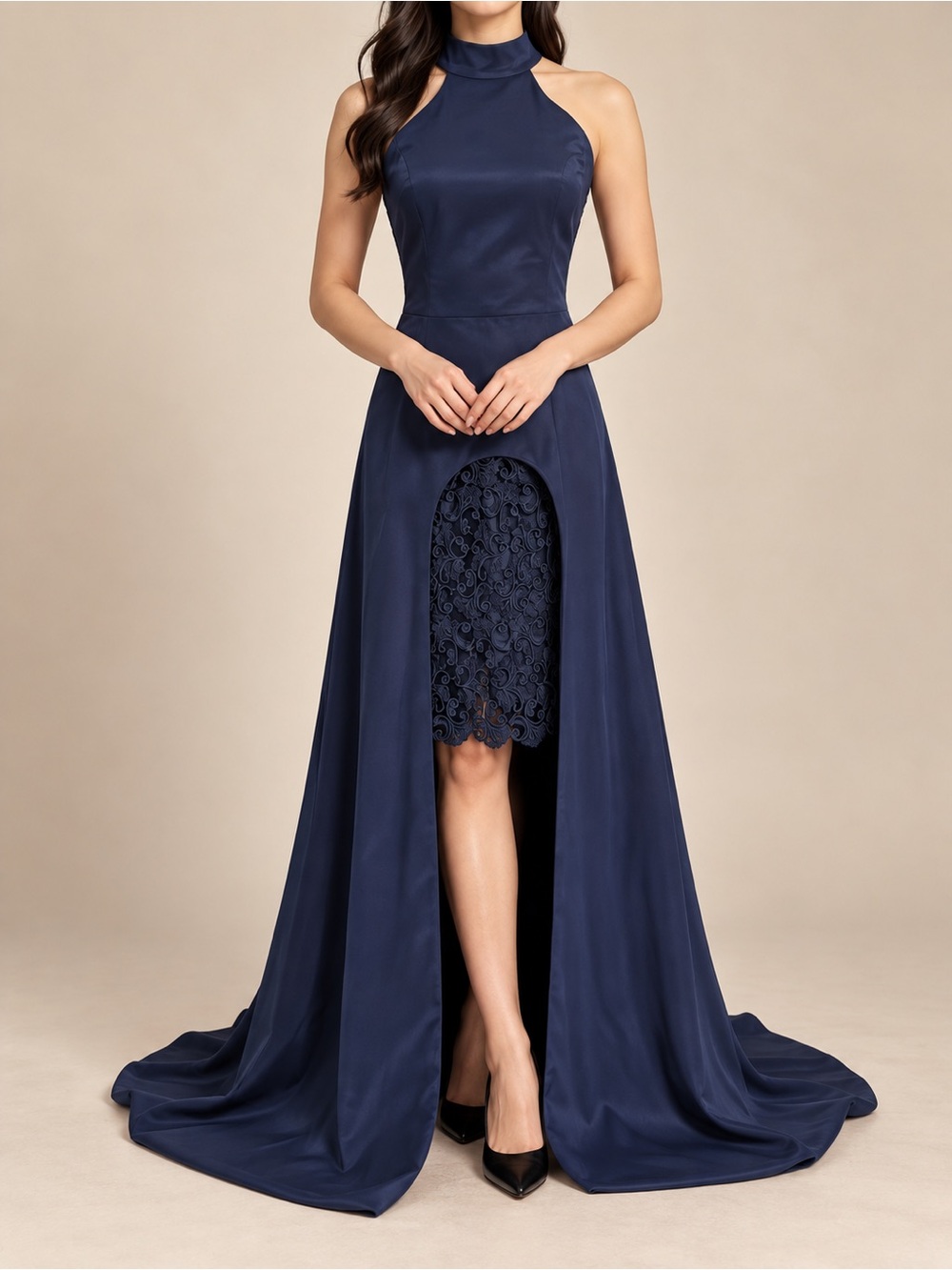 Vintage DARYA New York Navy Lace Formal Gown – NWT Size 16